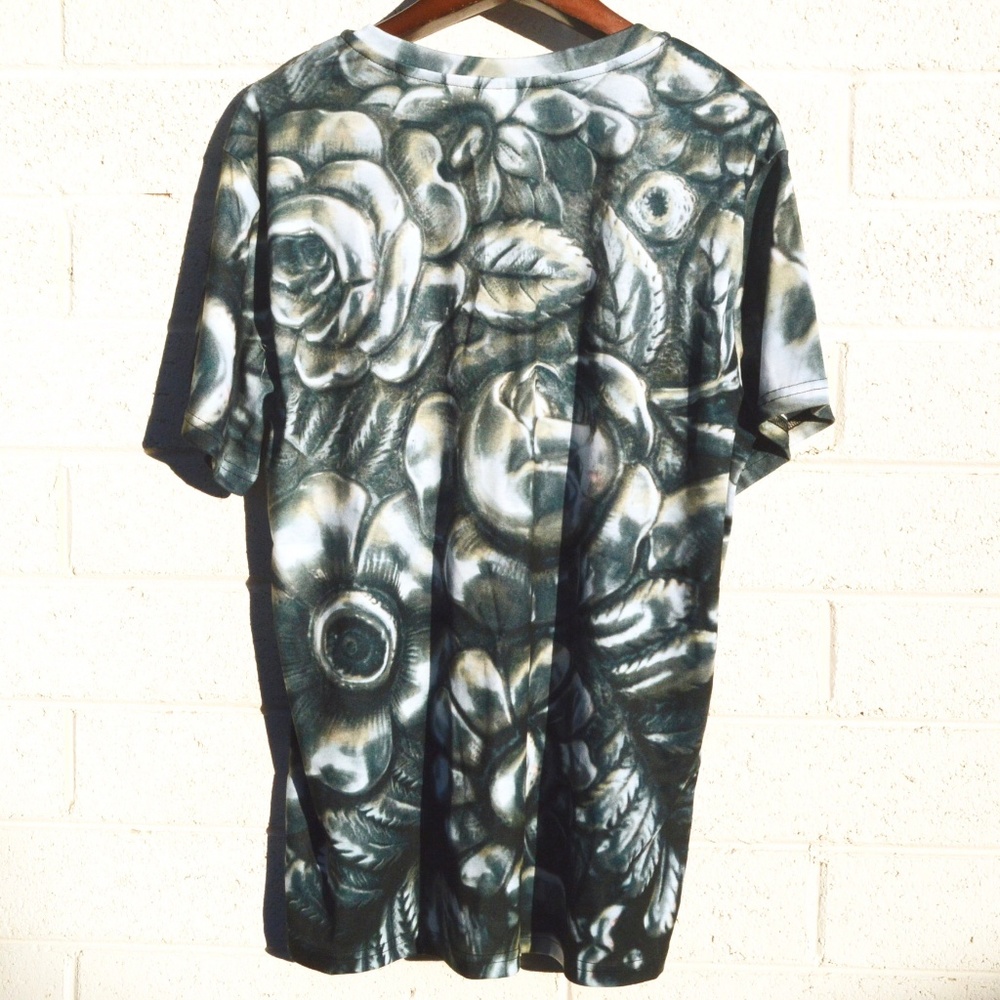 Floral Tiffany Flowers Shirt Bouquet Unisex Blouse - Picture 2 of 7